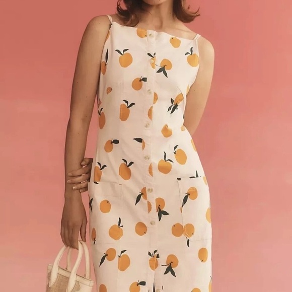 Anthropologie Maeve Colette Dylan Mierzwinski Midi Dress Size SP - Picture 11 of 13